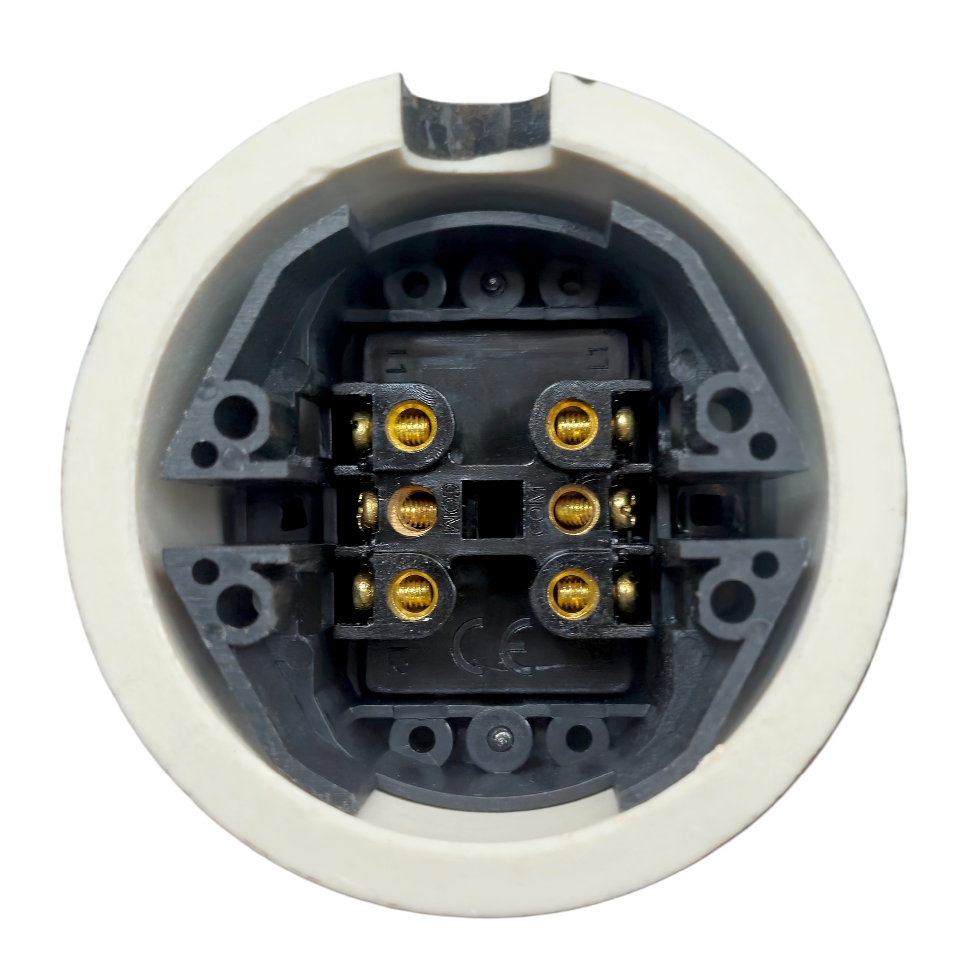 black porcelain 2gang2way toggle switch insert, surface-mount, back