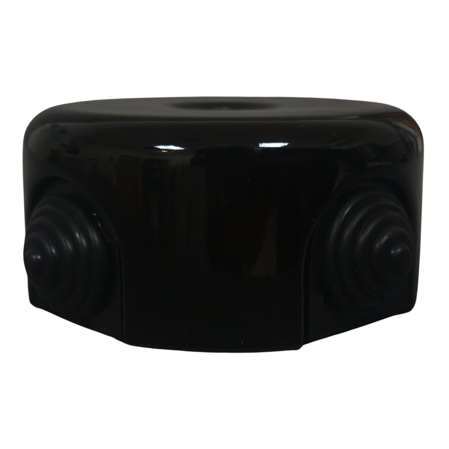 black porcelain junction box, 78x45mm, side