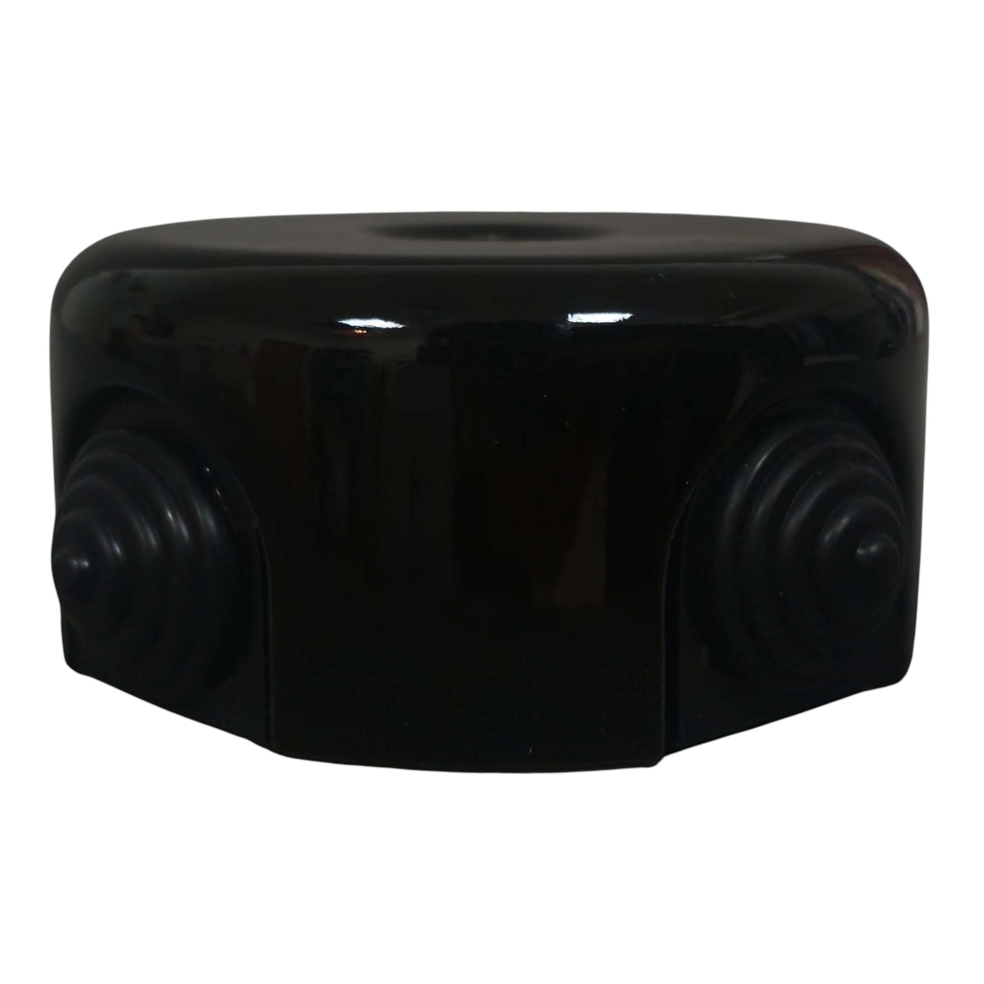 black porcelain junction box, 78x45mm, side