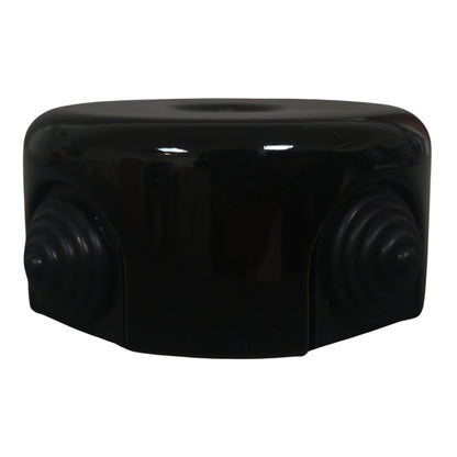 black porcelain junction box, 78x45mm, side