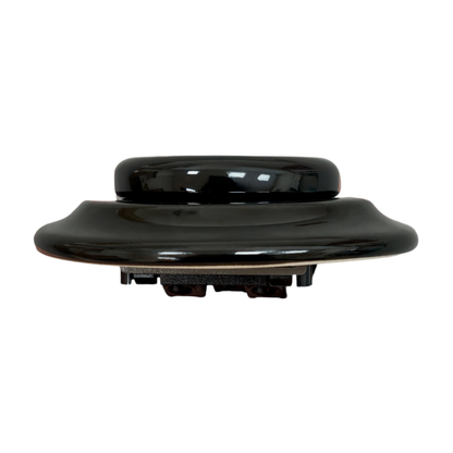 Black porcelain UK Plug Socket, flush-mounted, angled