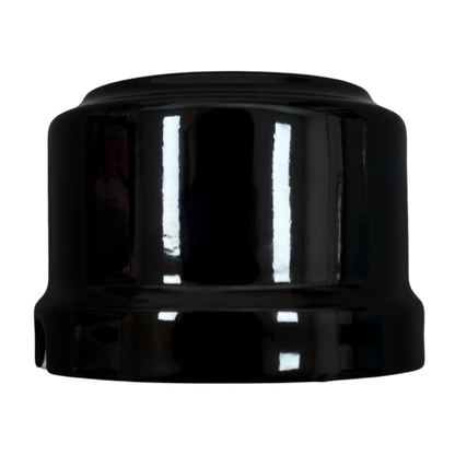 Single SCHUKO porcelain socket insert, black, surface-mounted, angled view