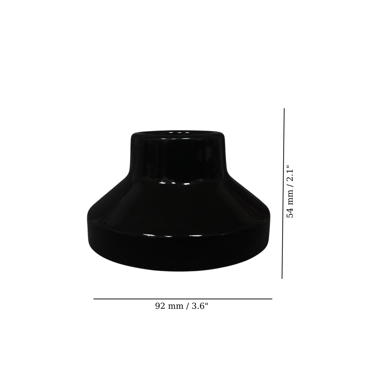 black porcelain high frequency E27 lamp holder, measurements