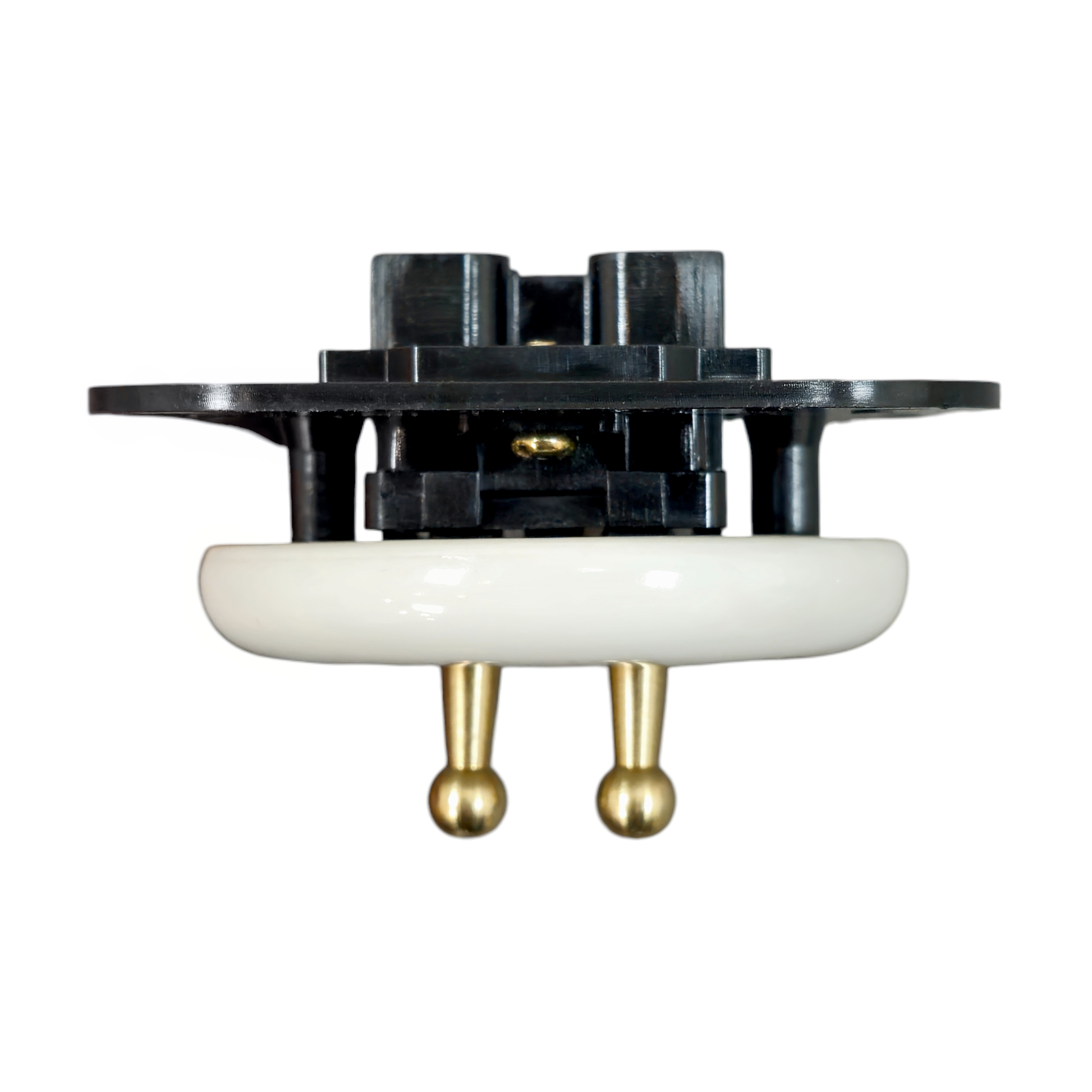 white porcelain 2gang2way toggle switch insert, flush-mount, side