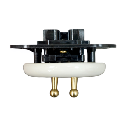 white porcelain 2gang2way toggle switch insert, flush-mount, side