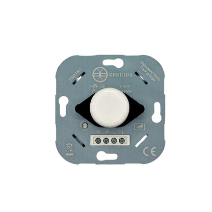 Retro Loft Style Dimmer Light Switch Industrial Flushed-Mounting Vintage Cottage Ceramic White