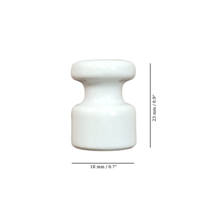 white porcelain insulator 10pcs, measurements