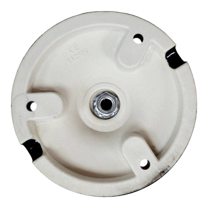 white porcelain adjustable E27 lamp holder, wall mount, bottom