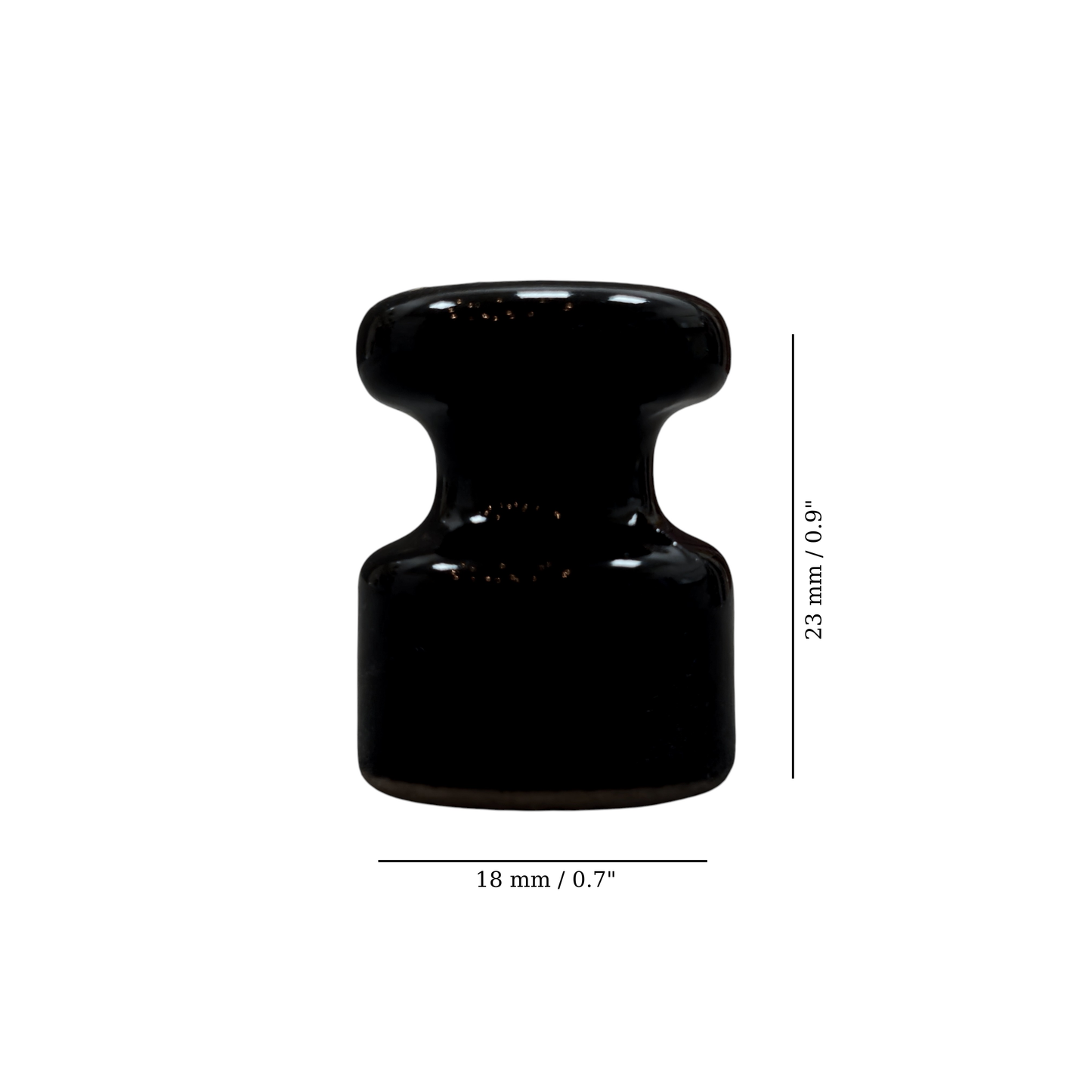 black porcelain insulator 10pcs, measurements