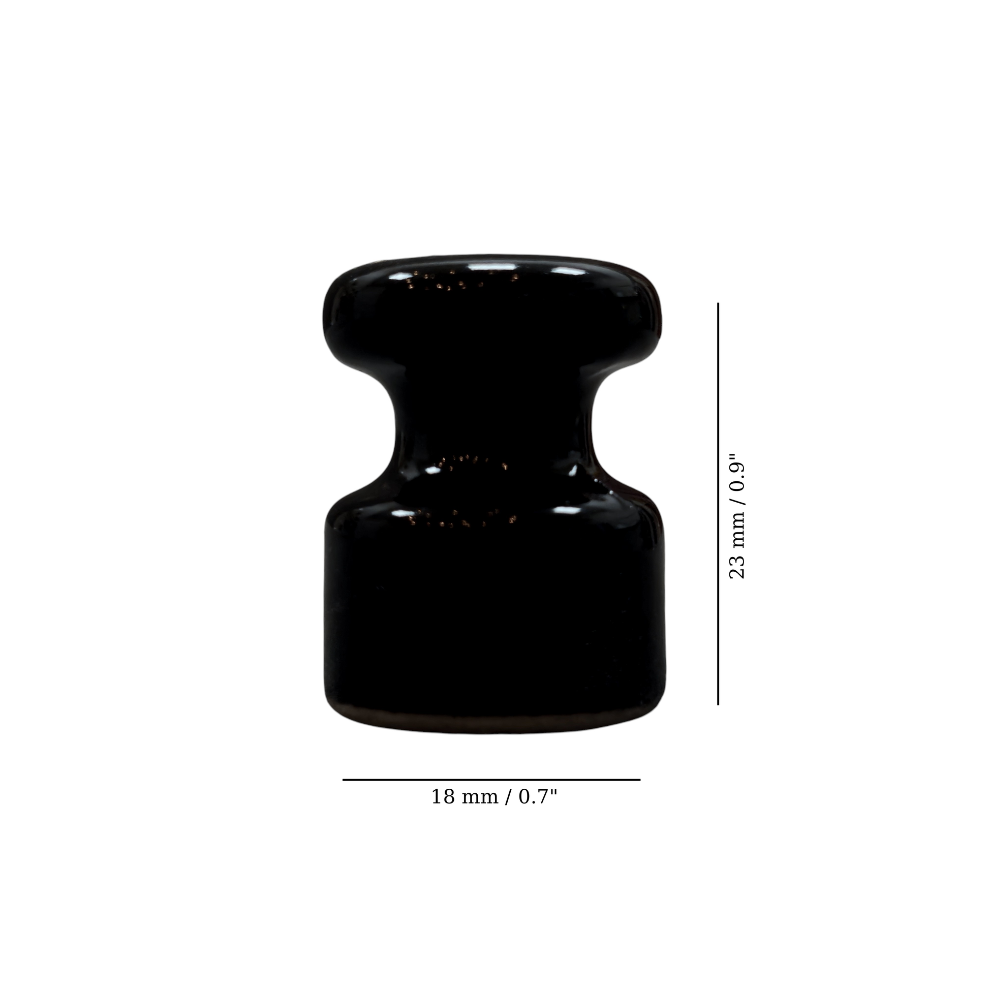 black porcelain insulator 10pcs, measurements