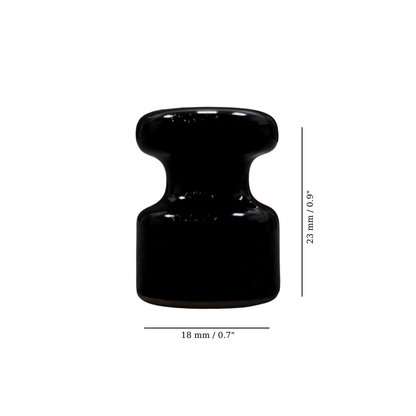 black porcelain insulator 10pcs, measurements
