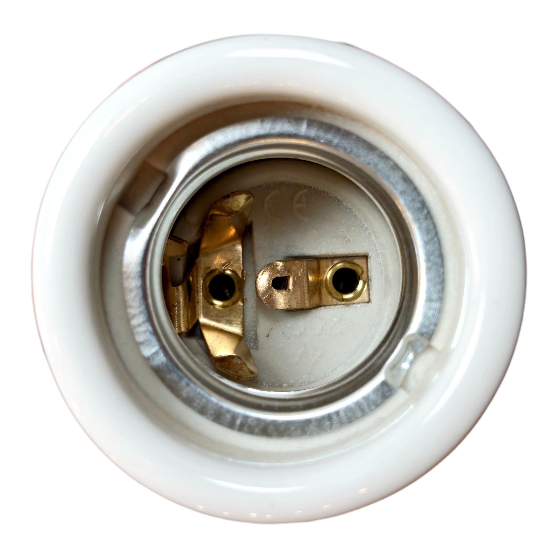 white porcelain hanging E27 lamp holder, 45x65mm, top