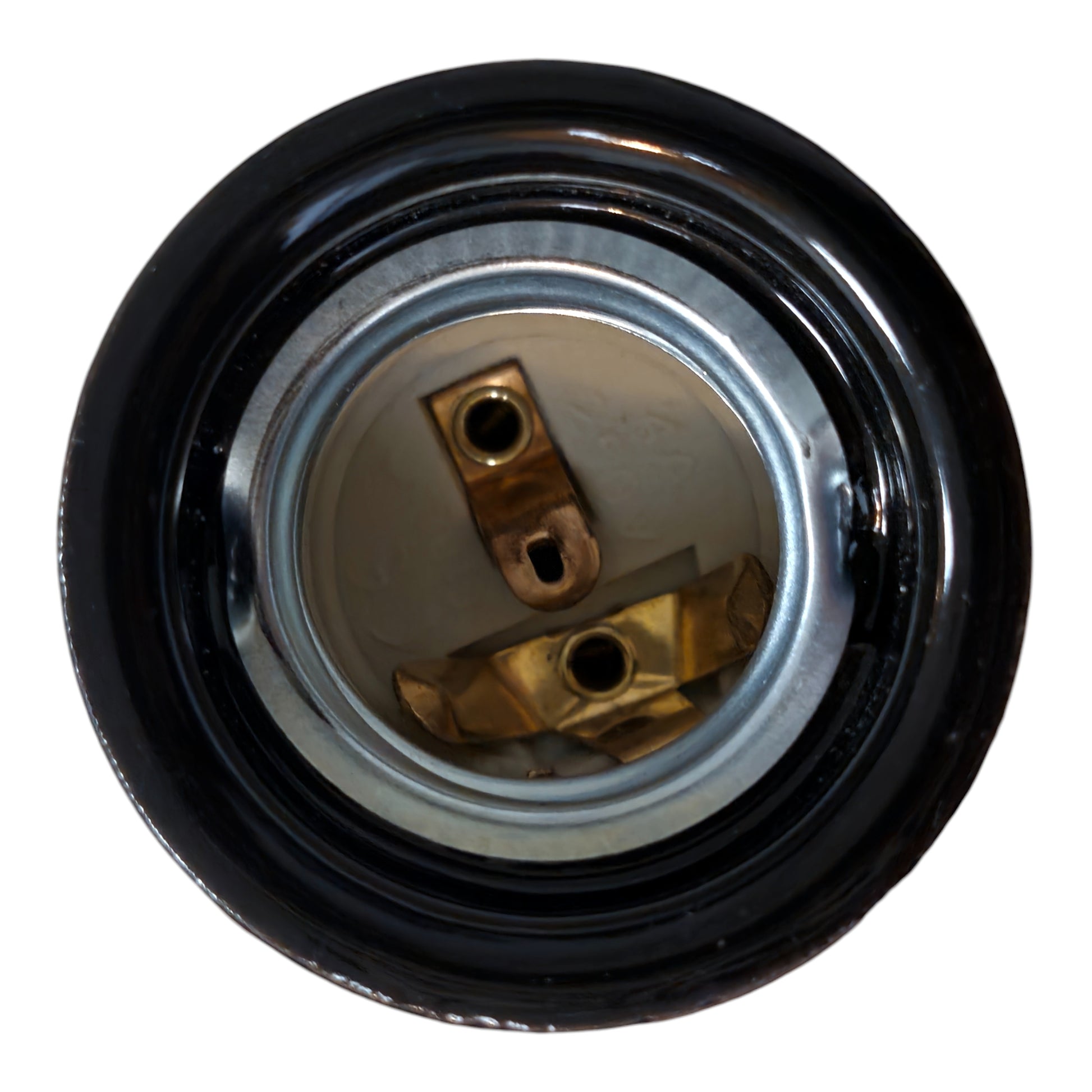 black porcelain hanging apple shape E27 lamp holder, 45x65mm, top