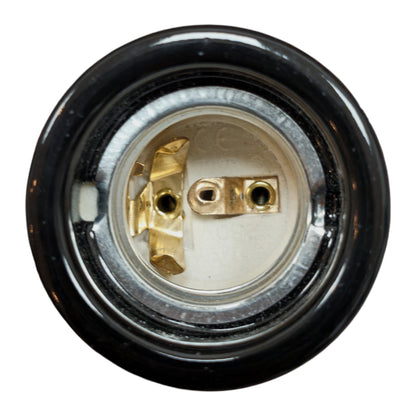 black porcelain hanging E27 lamp holder, 45x65mm, top