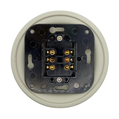 Light Switch Porcelain Loft Retro 2-gang Two-way Flush-Mounting Vintage Cottage Ceramic White