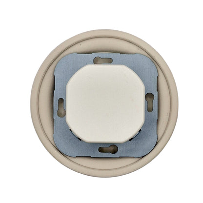 Retro Loft Style Dimmer Light Switch Industrial Flushed-Mounting Vintage Cottage Ceramic White