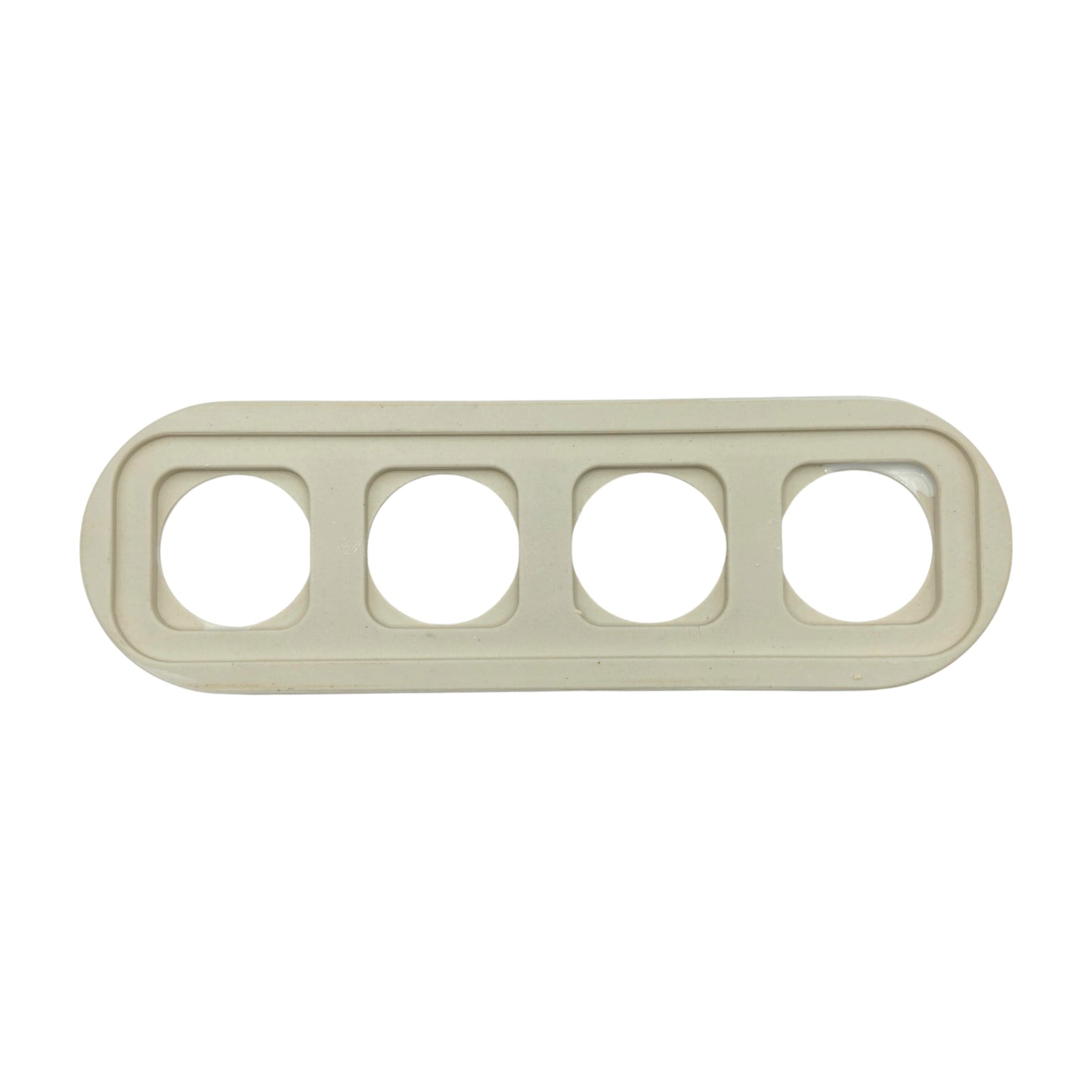 white porcelain quadruple frame, flush-mount, back