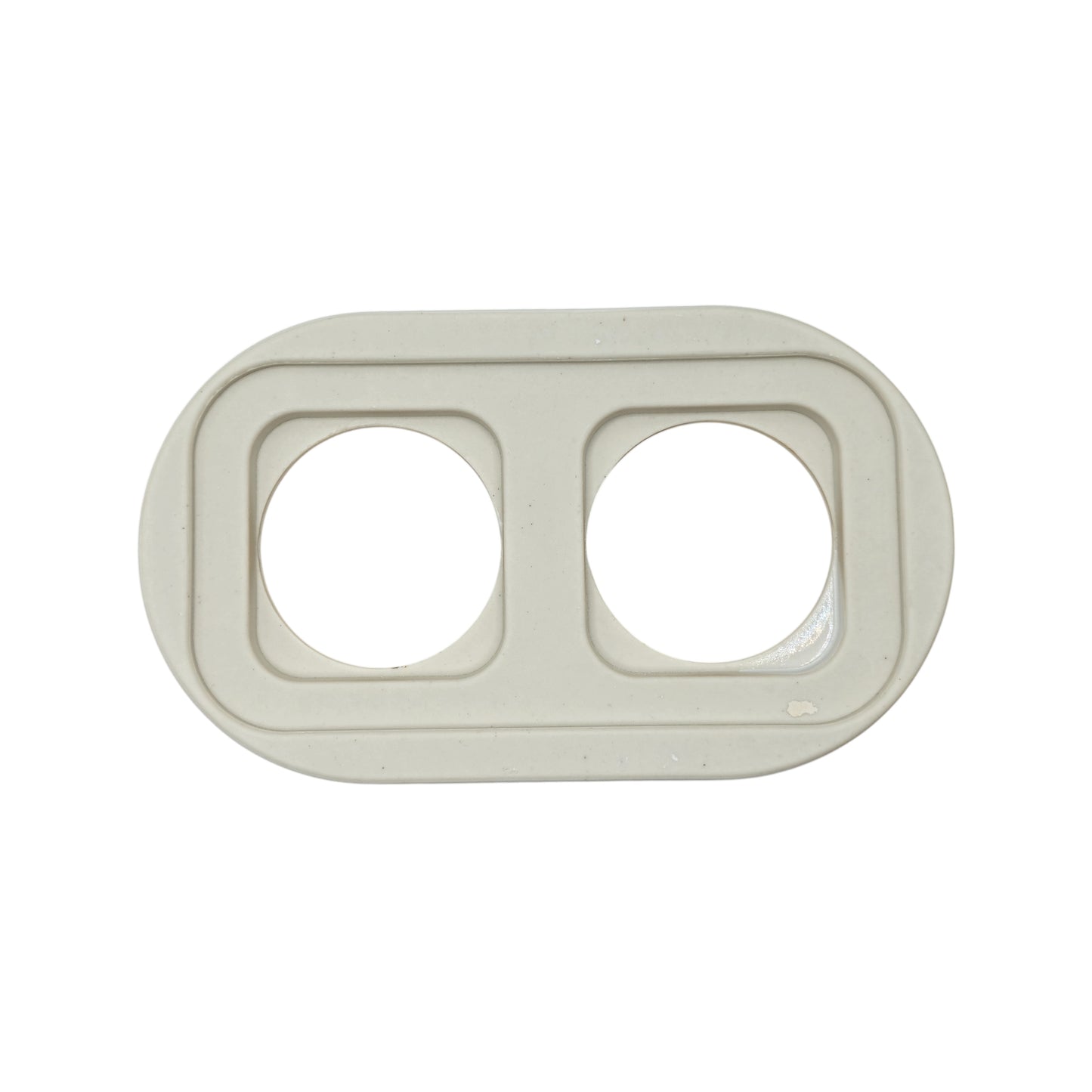 white porcelain double frame, flush-mount, back