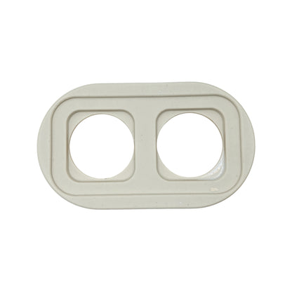 white porcelain double frame, flush-mount, back