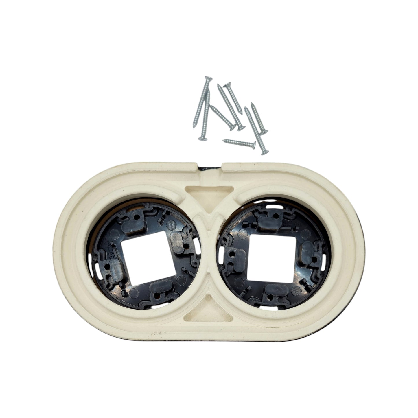 Porcelain Loft Retro Double Porcelain Frame With Plastic Part Surface Mounted Vintage Cottage Ceramic Black