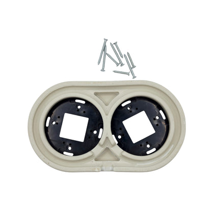 Porcelain Loft Retro Double Porcelain Frame With Plastic Part Surface Mounted Vintage Cottage Ceramic White
