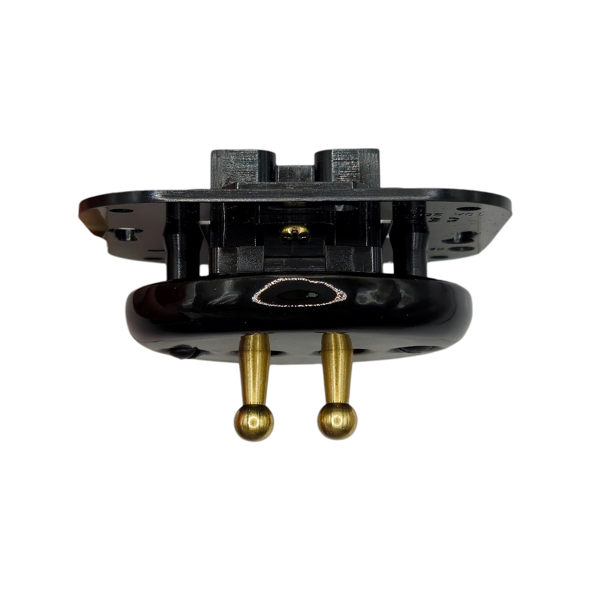 black porcelain 2gang2way toggle switch insert, flush-mount,  side