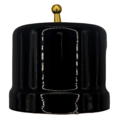 black porcelain 1gang2way toggle switch insert, surface-mount, side