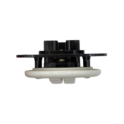 white porcelain 2gang2way rocker switch insert, flush-mount, side