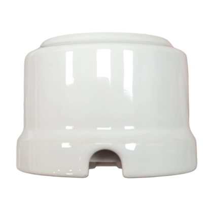 Power Socket Porcelain Loft Retro Electrical German Schuko Surface-Mounting Vintage Cottage Ceramic White