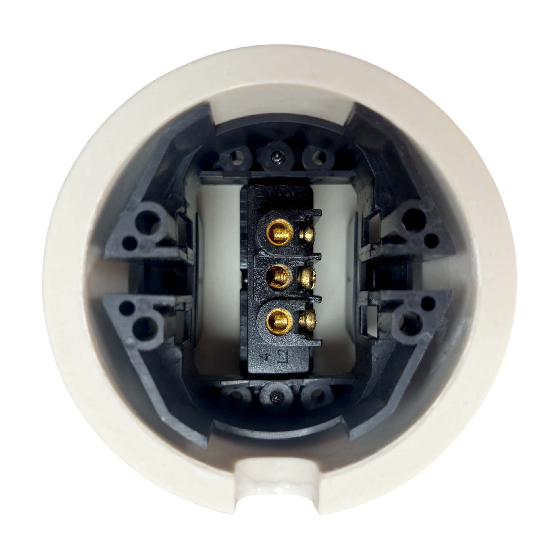 white porcelain 1gang2way toggle switch insert, surface-mount, back