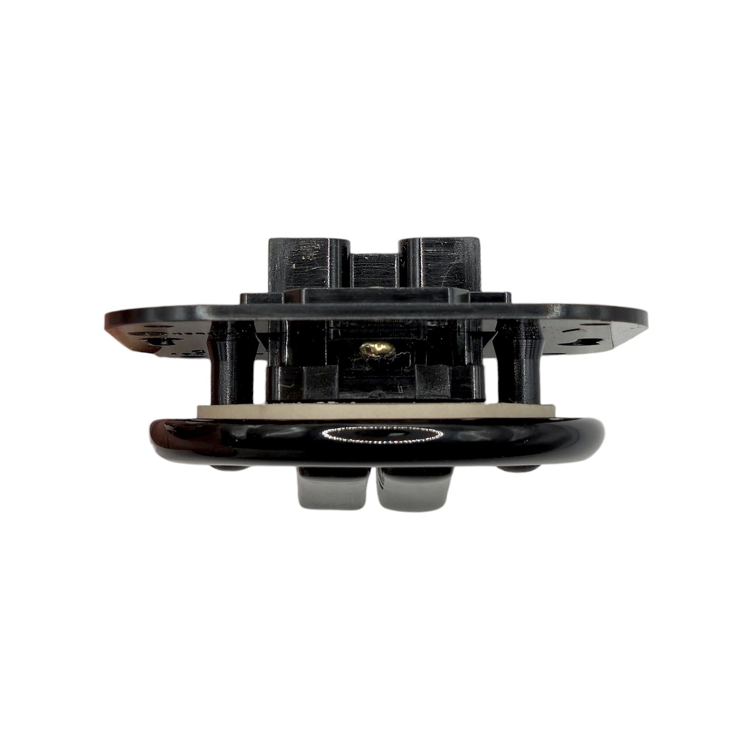 black porcelain 2gang2way rocker switch insert, flush-mount, side