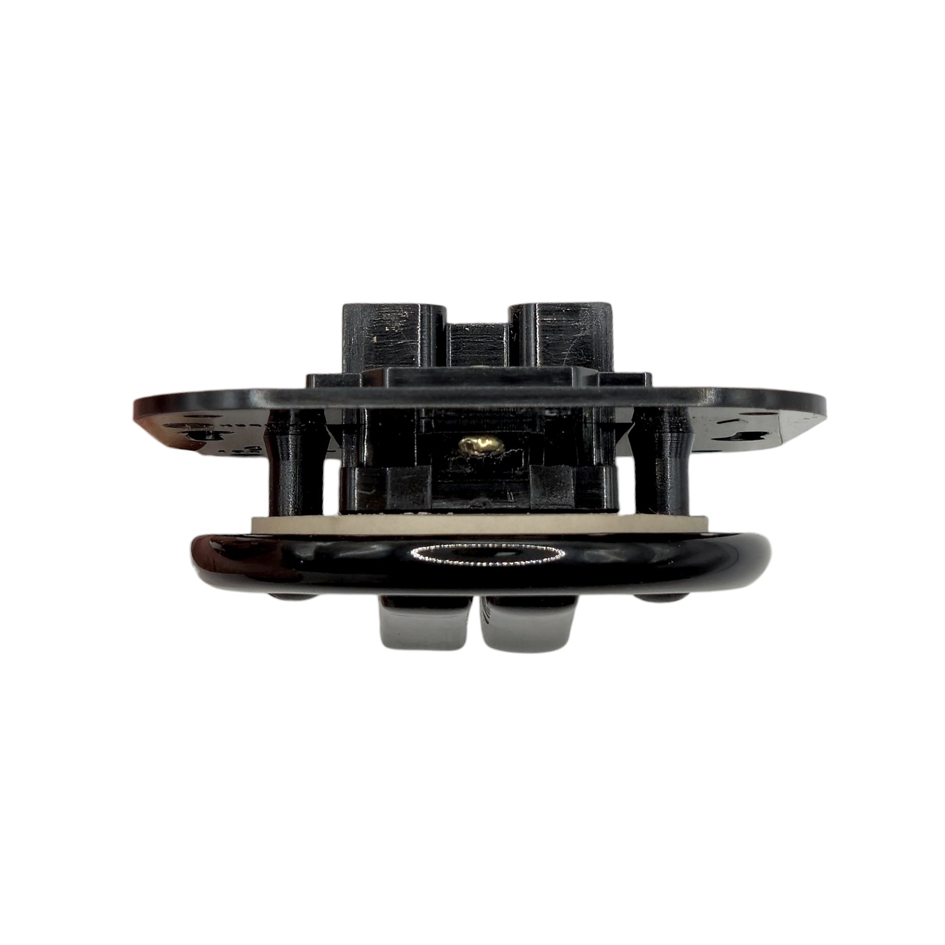 black porcelain 2gang2way rocker switch insert, flush-mount, side