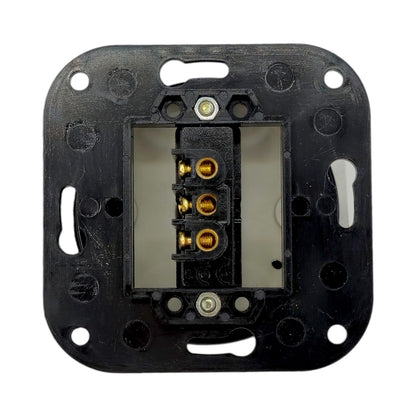 black porcelain 1gang2way toggle switch insert, flush-mount, back