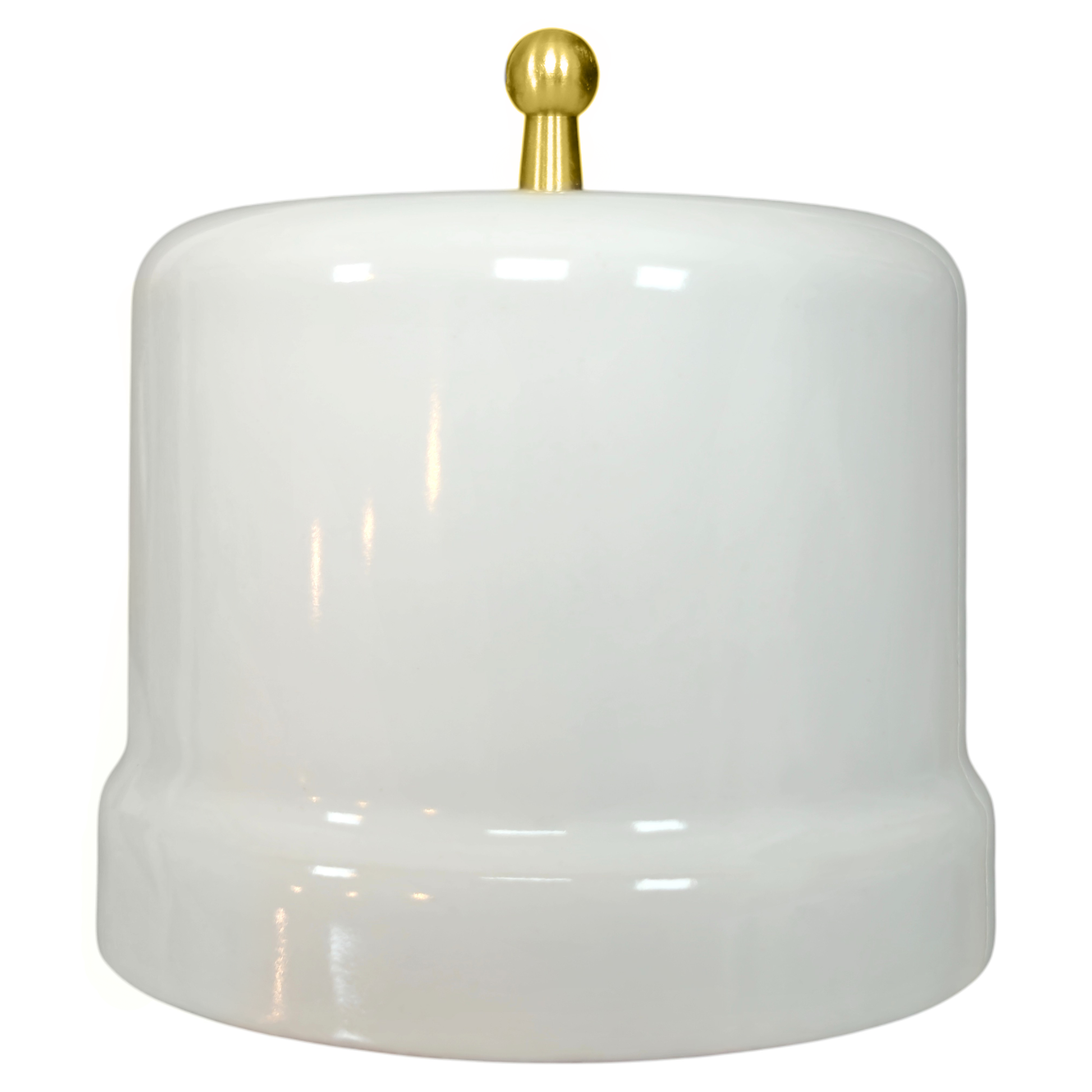 white porcelain 1gang2way toggle switch insert, surface-mount, side