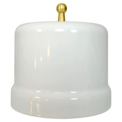 white porcelain 1gang2way toggle switch insert, surface-mount, side