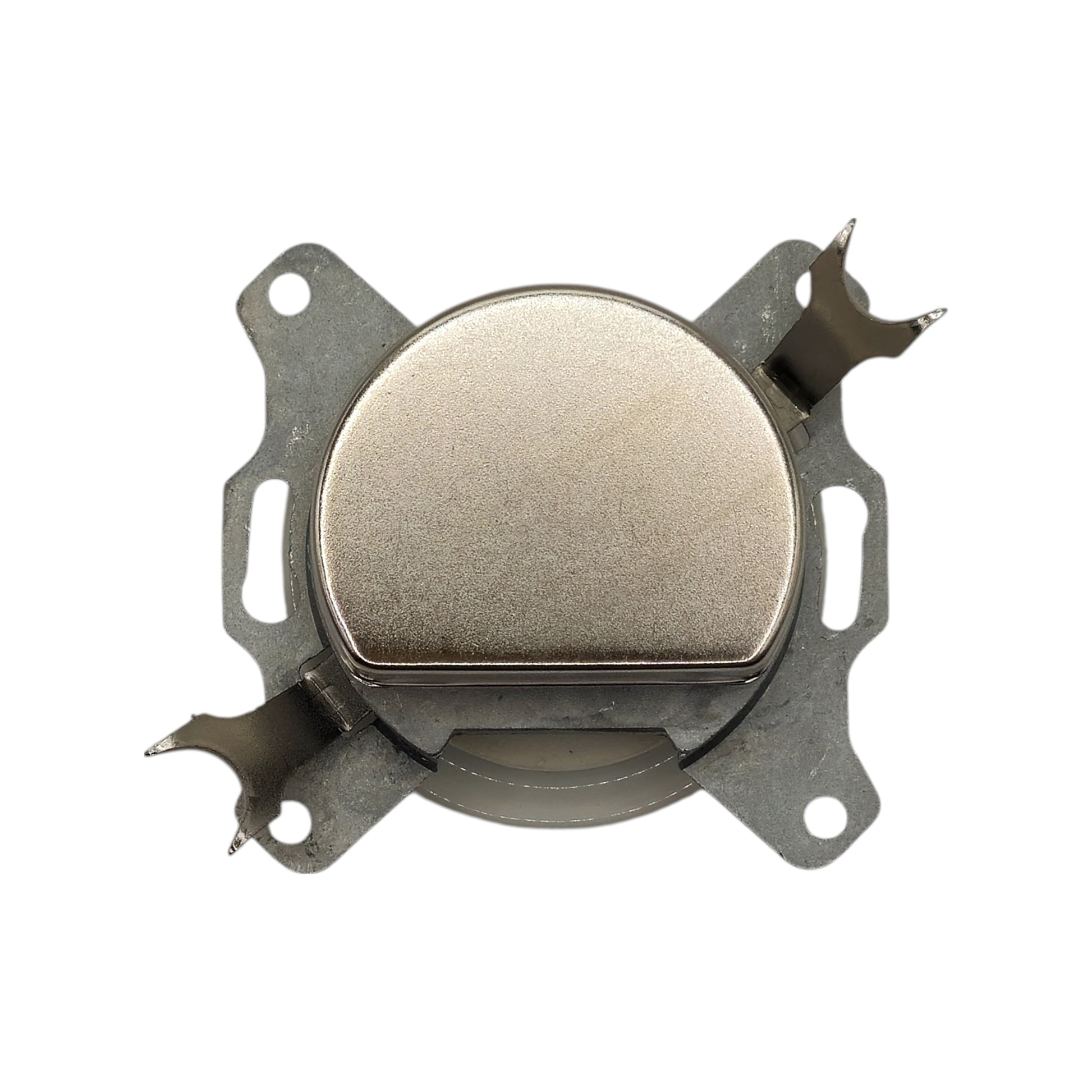 White porcelain TV+SAT socket insert, flush-mounted, back