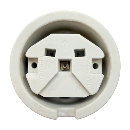 Surface-Mounting German Schuko Power Socket Porcelain Loft Retro Electrical Vintage Cottage Ceramic Black