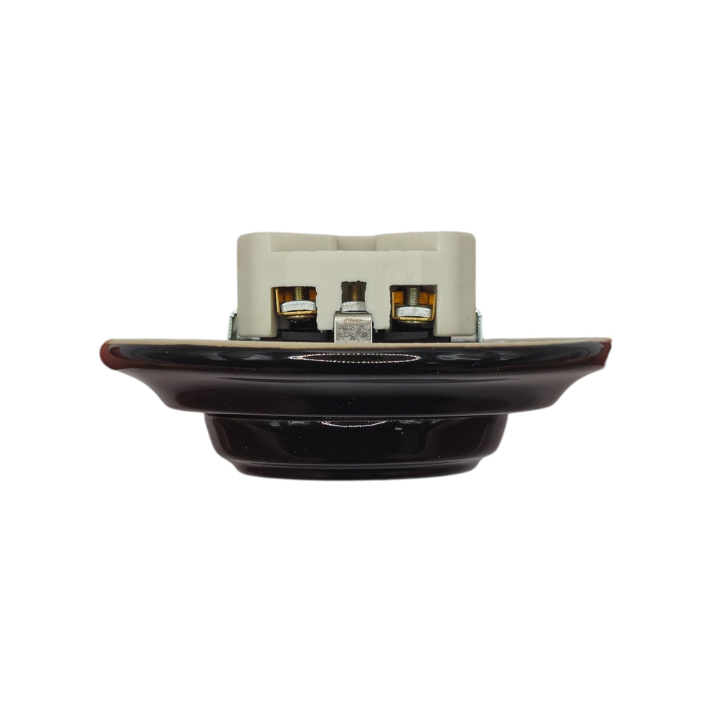 Power Sockets Porcelain German Schuko Loft Retro Electrical Flush-Mounting Vintage Cottage Ceramic Black
