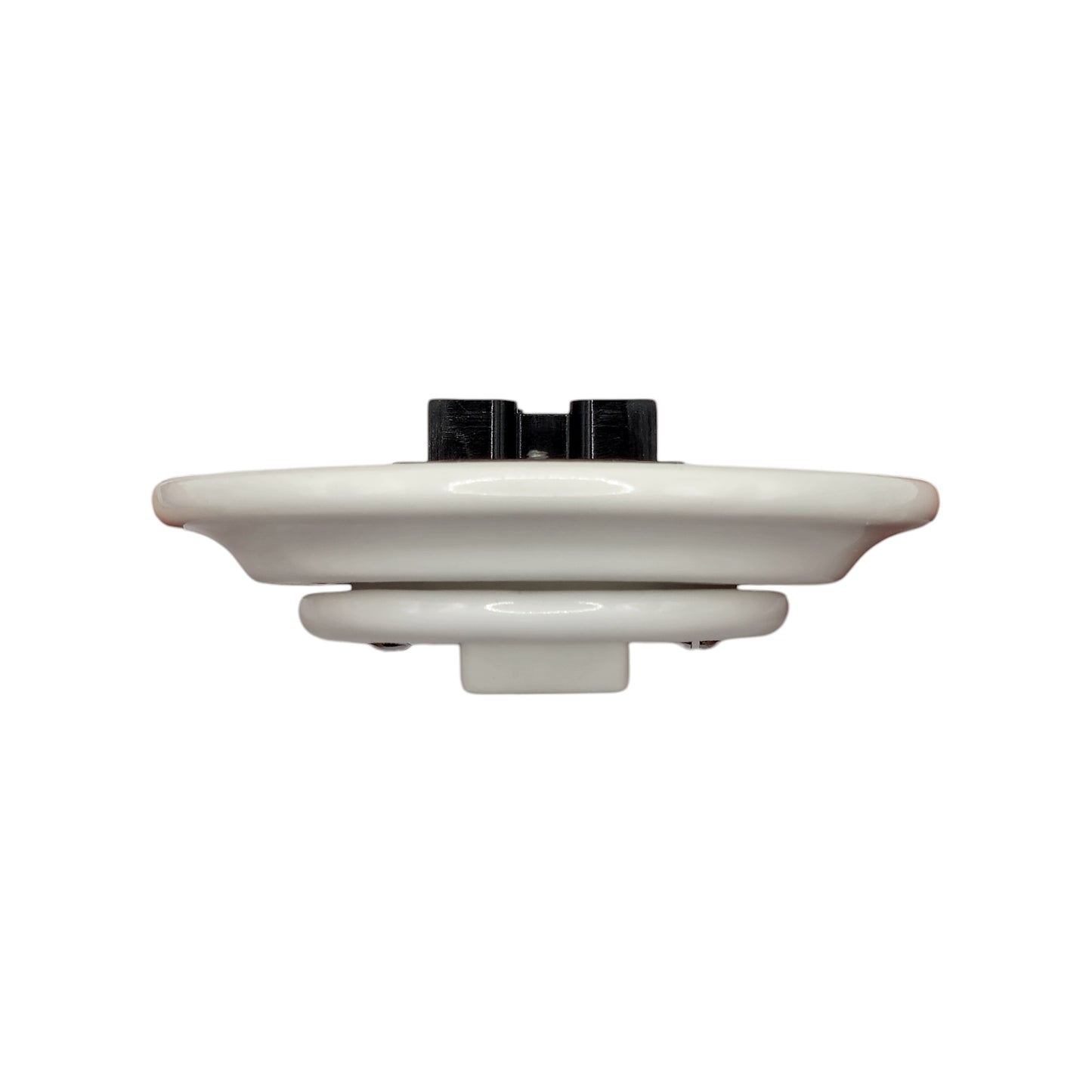 white porcelain intermediate big key light switch, flush-mount, side