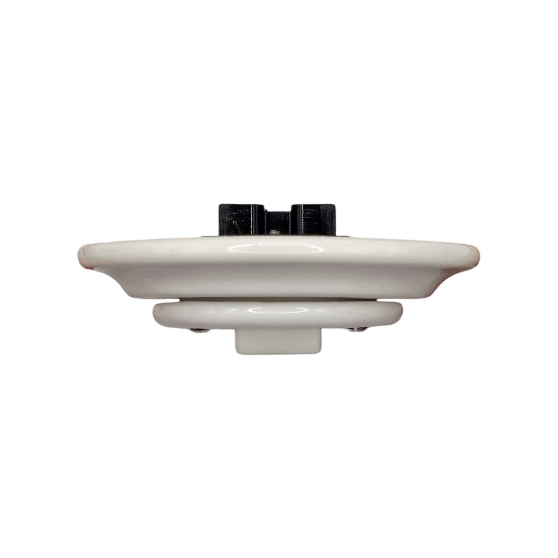 white porcelain intermediate big key light switch, flush-mount, side