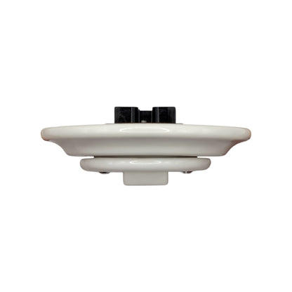 white porcelain intermediate big key light switch, flush-mount, side