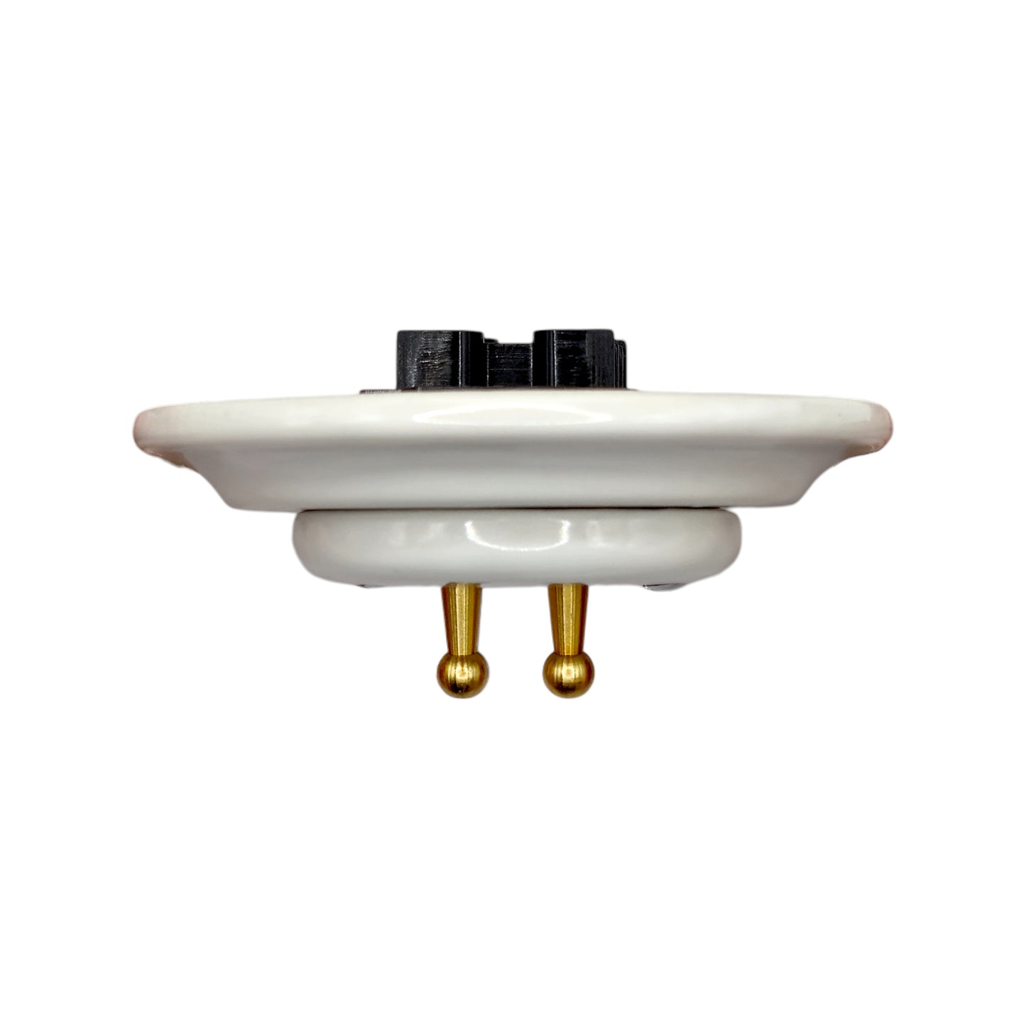 white porcelain 2gang2way toggle switch, flush-mount, side