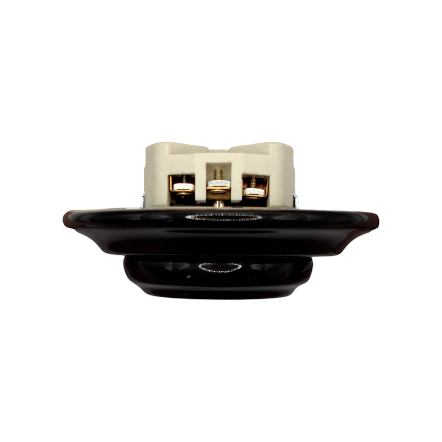 Power Sockets Porcelain French Schuko Loft Retro Electrical Flush-Mounting Vintage Cottage Ceramic Black