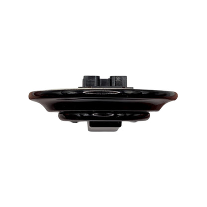 black porcelain intermediate big key light switch, flush-mount, side1