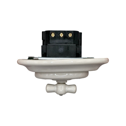 Flush Mount Crossing / Intermediate Light Switch - Single | Porcelain
