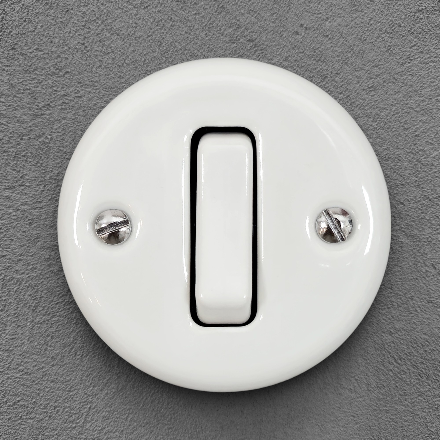 Light Switch Porcelain Loft Retro 1 Gang Two-way Surface-Mounting Vintage Cottage Ceramic White