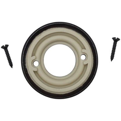 black porcelain dimmer switch cover, flush-mount, back