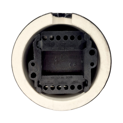 Double Retro Style Black Ceramic Type-2 Double One-Way Rotary Light Switch Surface-Mounted