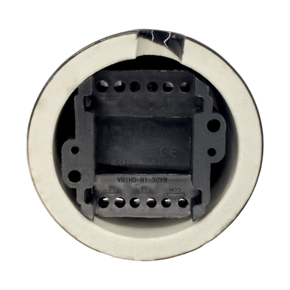 Double Retro Style Black Ceramic Type-3 Crossing Rotary Light Switch Surface-Mounted