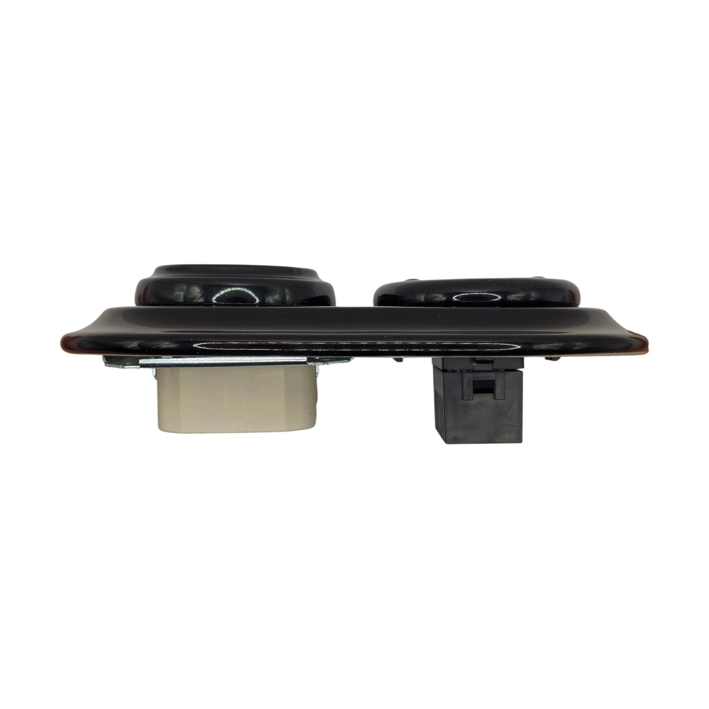 Retro Style Black Ceramic French And 2xUSB Charging Socket SET Flushed-Mounted